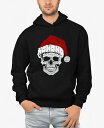 【送料無料】 エルエーポップアート メンズ パーカー・スウェット アウター Men's Santa Skull Word Art Hooded Sweatshi...