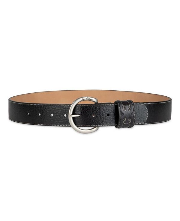 【送料無料】 サムエデルマン レディース ベルト アクセサリー Women's Glossy Pebble Grain Textured Leather Belt Black