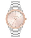 【送料無料】 スティーブ マデン レディース 腕時計 アクセサリー Women's Coin Edge Silver-Tone and Rose Gold-To...