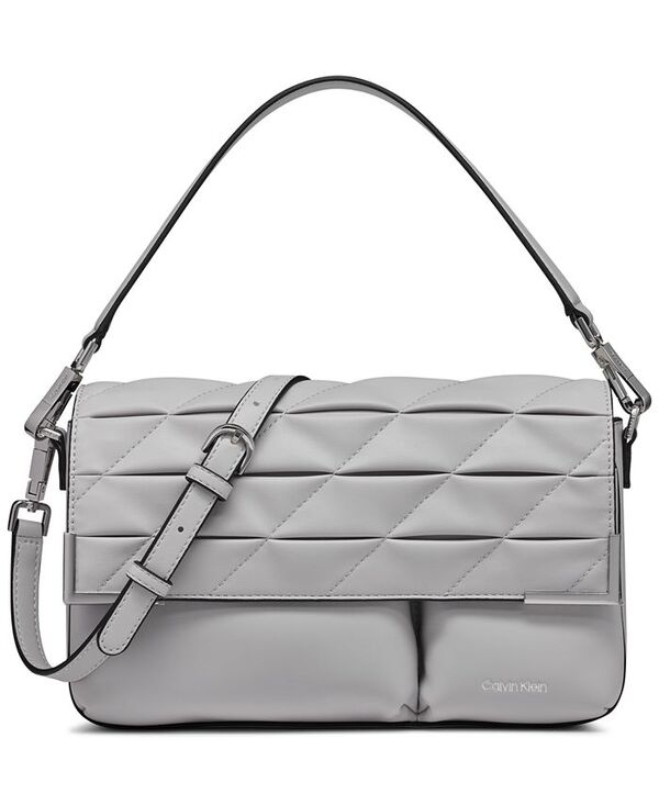 【送料無料】 カルバンクライン レディース ショルダーバッグ バッグ Mica Flap Convertible Shoulder Bag Dove Gray