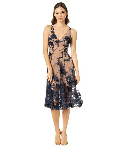 【送料無料】 ドレスザポプレーション レディース ワンピース トップス Audrey Floral Applique Lace Dress Navy/Nude 【送料無料】 ドレスザポプレーション レディース ワンピース トップス Audrey Floral Applique Lace Dress Navy/Nude