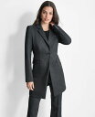 【送料無料】 ダナ キャラン ニューヨーク レディース シャツ トップス Women's One-Button Long Blazer Blk/ivy(4)