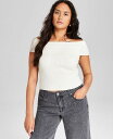 【送料無料】 アンドノウディス レディース ニット・セーター アウター Women's Off-The-Shoulder Ribbed Knit Top Palomino(4)