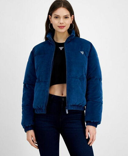 【送料無料】 ゲス レディース ジャケット・ブルゾン アウター Women's Couture Zip-Front Puffer Jacket Deep Opal 【送料無料】 ゲス レディース ジャケット・ブルゾン アウター Women's Couture Zip-Front Puffer Jacket Deep Opal