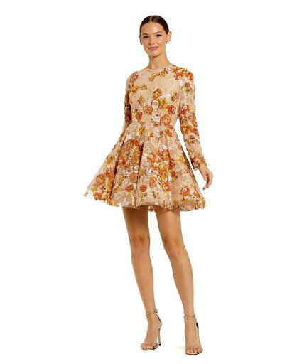 【送料無料】 マックダガル レディース ワンピース トップス Women's High Neck Long Sleeve Sequin A Line Mini Dress Nude multi 【送料無料】 マックダガル レディース ワンピース トップス Women's High Neck Long Sleeve Sequin A Line Mini Dress Nude multi