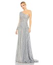 【送料無料】 マックダガル レディース ワンピース トップス Women's Embellished One Shoulder A Line Gown Plat...