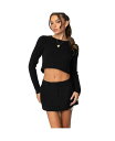 【送料無料】 アディクテッド レディース ニット・セーター アウター Women's Bow Back Cropped Cable Knit Sweater B...