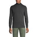 【送料無料】 ランズエンド メンズ Tシャツ トップス Men's Cotton Supima Mock Turtleneck Dark charcoal heather(4)