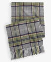 【送料無料】 クラブルーム メンズ マフラー・ストール・スカーフ アクセサリー Men's Plaid Cashmere Scarf Grey/Green