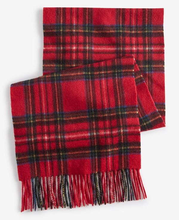 【送料無料】 クラブルーム メンズ マフラー・ストール・スカーフ アクセサリー Men's Plaid Cashmere Scarf Red/Black