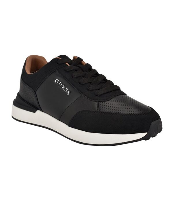 【送料無料】 ゲス メンズ カジュアルパンツ ボトムス Men's Obvio Lace Up Fashion Jogger Sneakers Black
