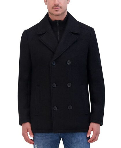 【送料無料】 ケネスコール メンズ ジャケット・ブルゾン アウター Men's Boucle Double Breasted Peacoat Black 【送料無料】 ケネスコール メンズ ジャケット・ブルゾン アウター Men's Boucle Double Breasted Peacoat Black