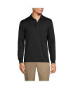 【送料無料】 ランズエンド メンズ ポロシャツ トップス Men's Long Sleeve Rapid Dry Polo Shirt Black