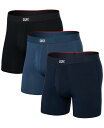 【送料無料】 サックス メンズ ボクサーパンツ アンダーウェア Men's Vibe Xtra 3-Pk. Solid Boxer Briefs Dark De...