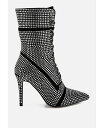 【送料無料】 ロンドンラグ レディース ブーツ・レインブーツ シューズ Bitetto Rhinestones Embellished Calf Boots B...