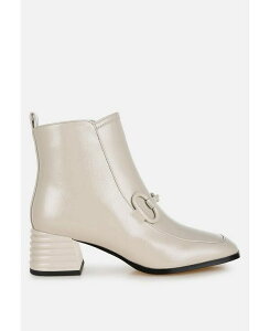 【送料無料】 ロンドンラグ レディース ブーツ・レインブーツ シューズ Algol Textured Block Heel Ankle Boots Beige