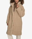 【送料無料】 リーバイス レディース ジャケット・ブルゾン アウター Women's Long Sherpa Snap-Closure Teddy Coat Sand