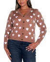 【送料無料】 ベルディーニ レディース ニット・セーター アウター Plus Size Hearts Jacquard Cardigan Sweater Ice...