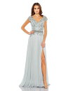 【送料無料】 マックダガル レディース ワンピース トップス Women's Embellished Cap Sleeve Bodice Flowy Gown ...