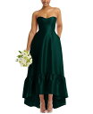 【送料無料】 アルフレッド レディース ワンピース トップス Plus Size Strapless Deep Ruffle Hem Satin High Lo...