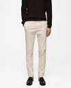 【送料無料】 マンゴ メンズ カジュアルパンツ ボトムス Men's Serge Chino Trousers Ecru