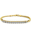 【送料無料】 ジャーニ ベルニーニ レディース ブレスレット・バングル・アンクレット アクセサリー Cubic Zirconia Beaded Chain Bracelet Gold(4)