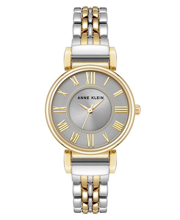 【送料無料】 アンクライン レディース 腕時計 アクセサリー Women's Quartz Gray Roman Numeral Dial Two-Tone Alloy Watch 30mm Silver-tone/gold-tone