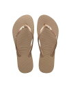 【送料無料】 ハワイアナス レディース サンダル シューズ Women's Slim Swarovski Crystal II Flip Flop Sandals Rose Gold