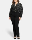 【送料無料】 エヌワイディージェイ レディース カジュアルパンツ ボトムス Plus Size Slim Trouser Pant Black(4)