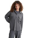 【送料無料】 ダナキャランニューヨーク レディース ジャケット・ブルゾン アウター Women's Relaxed Cotton Shirt Jacket FORGED IRON(4)
