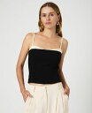 【送料無料】 フレンチコネクション レディース シャツ トップス Women's Azra Corset-Strap Twill Top Blackout/Classic Cream