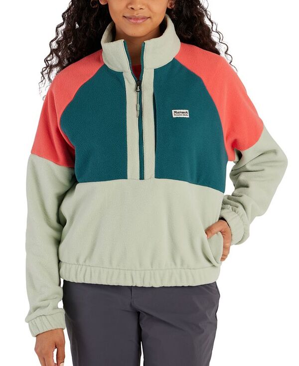  マーモット レディース ジャケット・ブルゾン アウター Women's 1/2-Zip Retro Rocklin Fleece Jacket Frosty Green/Dark Jungle