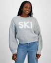 【送料無料】 アンドノウディス レディース ニット・セーター アウター Women's Cable-Knit-Detail Graphic Sweater Casual Grey Heather(4)