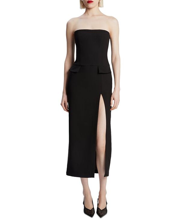 【送料無料】 バードット レディース ワンピース トップス Women's Nikki Strapless Midi Bodycon Dress Black