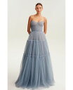 【送料無料】 ミルカ レディース ワンピース トップス Women's Cloudy Blue Tulle Maxi Dress With Ruffled Sk...