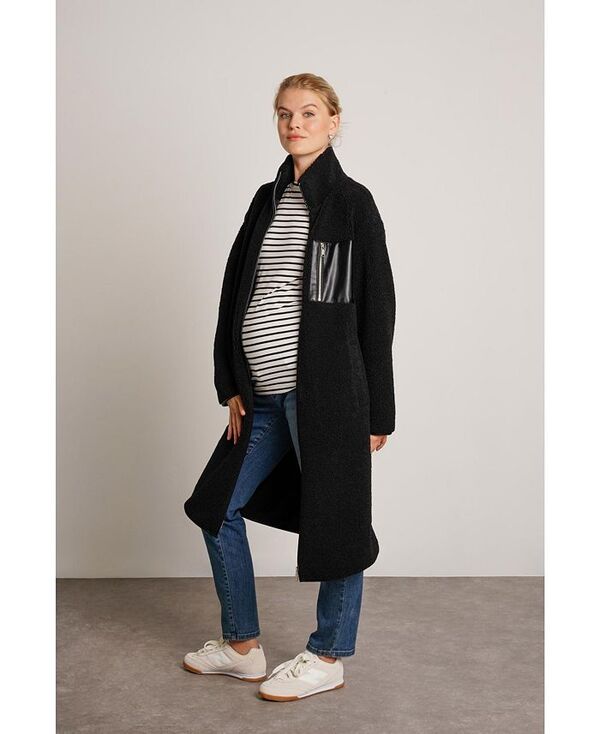 ノム レディース アウター ジャケット・ブルゾン コート NOM Maternity Maternity Teddi Coat Black ブラック 3