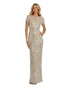 【送料無料】 マックダガル レディース ワンピース トップス Women's High Neck Half Puff Sleeve Embellished Go...