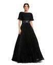【送料無料】 マックダガル レディース ワンピース トップス Women's Pleated Shimmering Georgette Flutter Slee...