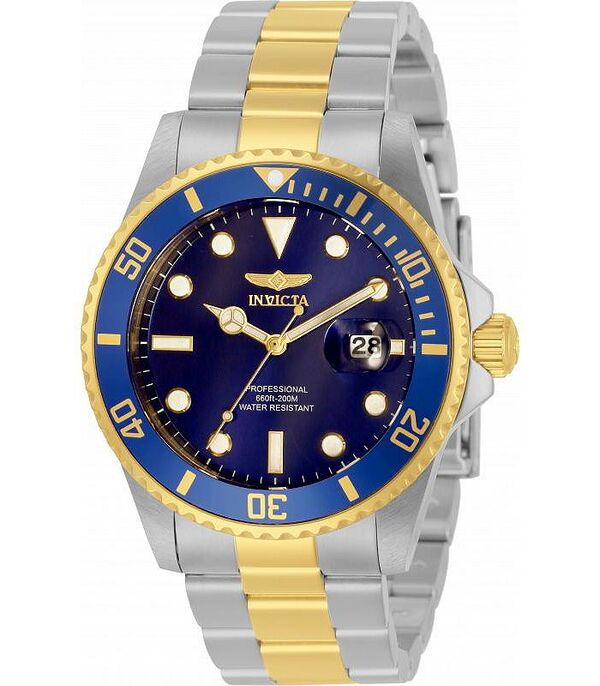 インビクタ メンズ アクセサリー 腕時計 Invicta Men's 33268 Pro Diver Quartz 3 Hand Blue Dial Watch Silver シルバー