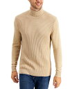 【送料無料】 クラブルーム メンズ ニット・セーター アウター Men's Textured Cotton Turtleneck Sweater Toast Heather
