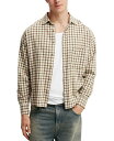 【送料無料】 コットンオン メンズ シャツ トップス Men's Tribeca Long Sleeve Shirt Stone Mini Check(4)