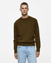 【送料無料】 マンゴ メンズ ニット・セーター アウター Men's Wool-Blend Knit Sweater Olive Green