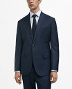 【送料無料】 マンゴ メンズ ジャケット・ブルゾン アウター Men's Virgin Wool EU Slim-Fit Suit Blazer Dark Navy