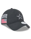 【送料無料】 ニューエラ レディース 帽子 アクセサリー Women's Graphite Dallas Cowboys 2024 Salute To Serv...
