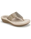【送料無料】 クリフバイホワイトマウンテン レディース サンダル シューズ Cienna Comfort Thong Sandals Stone Fabric
