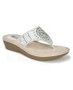 【送料無料】 クリフバイホワイトマウンテン レディース サンダル シューズ Cienna Comfort Thong Sandals White Fabric