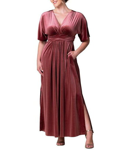 【送料無料】 キヨナ レディース ワンピース トップス Plus Size Verona Velvet Evening Gown Mauve rose 【送料無料】 キヨナ レディース ワンピース トップス Plus Size Verona Velvet Evening Gown Mauve rose