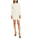 【送料無料】 ドナモーガン レディース ワンピース トップス Women's Ribbed Gathered Mini A-Line Dress Ivory
