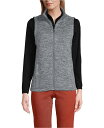 【送料無料】 ランズエンド レディース ニット・セーター アウター Women's School Uniform Sweater Fleece Vest Arctic gray heather(4)