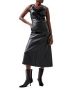 【送料無料】 フレンチコネクション レディース ワンピース トップス Women's Elettra Faux-Leather Dress Blackout